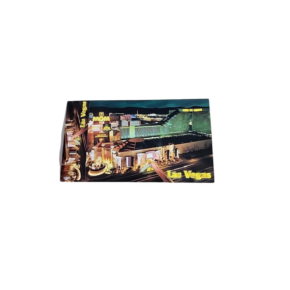 Las Vegas New York‎ Postcard Book Bonus 40 Views City Skyline Souvenir